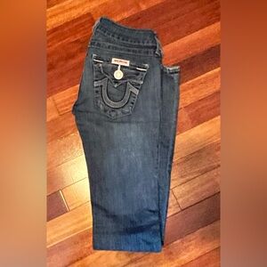 True Religion JOEY LOW RISE light Blue Boot Cut Jeans Sz 24